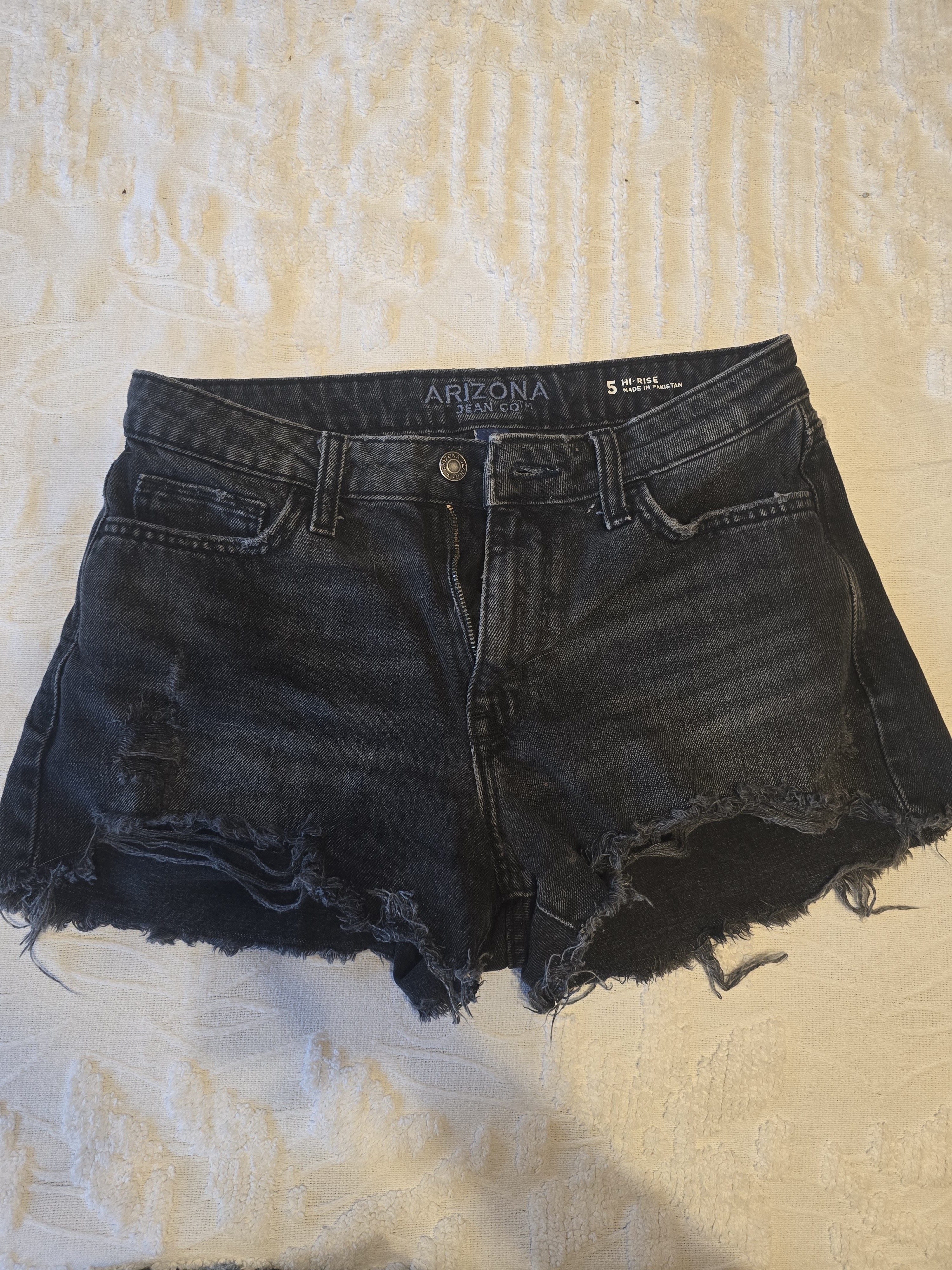 Arizona Jean Company Black Distressed Cutoff Shorts
